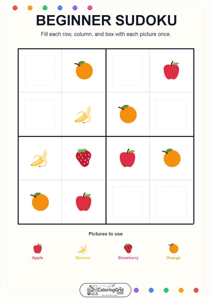 Beginner Sudoku 4x4 Puzzle 018