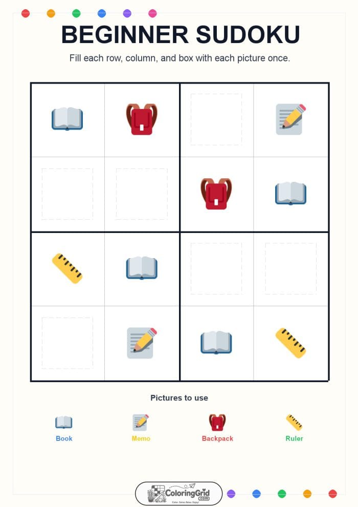 Beginner Sudoku 4x4 Puzzle 016