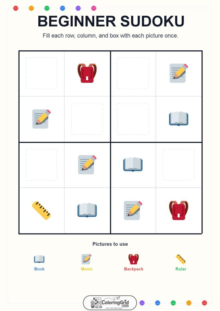 Beginner Sudoku 4x4 Puzzle 020
