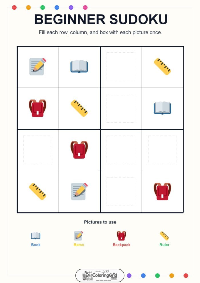Beginner Sudoku 4x4 Puzzle 024