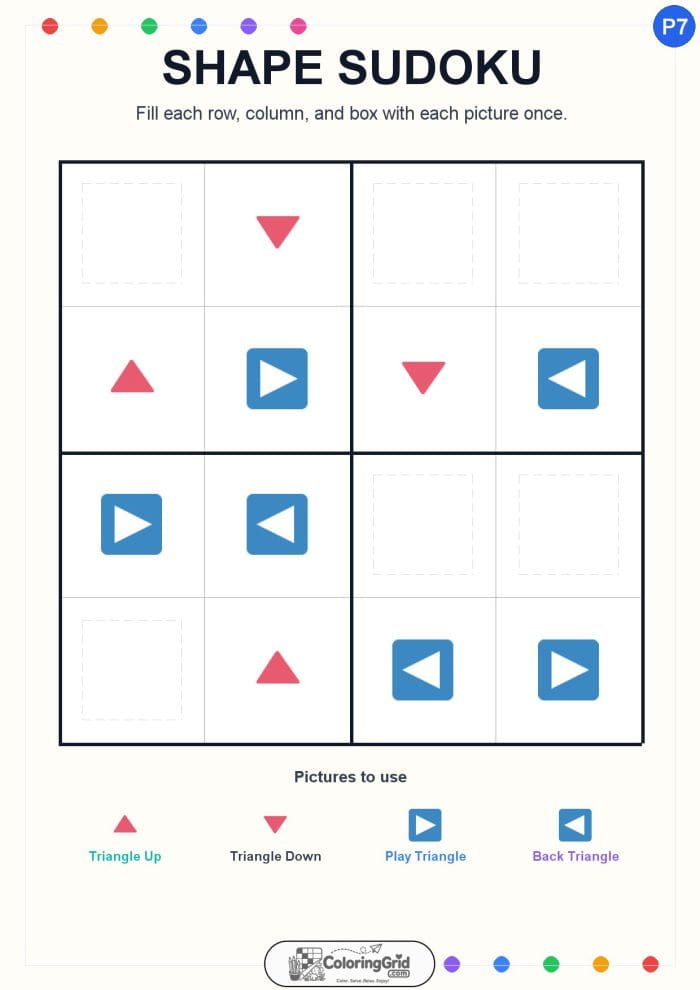 Shape Sudoku 4x4 Puzzle 007