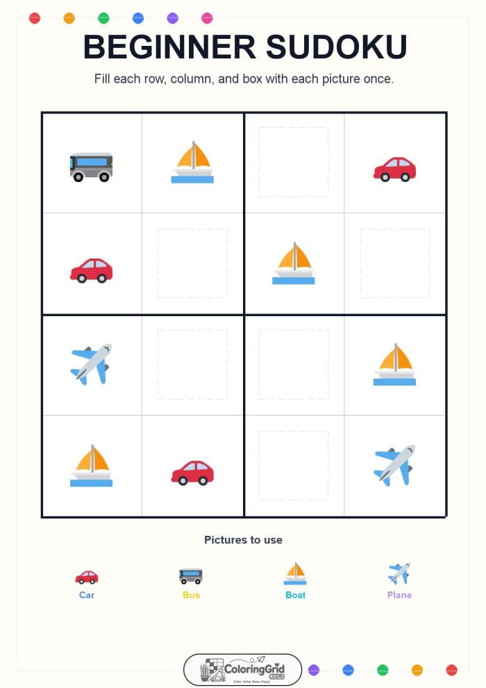 Beginner Sudoku 4x4 Puzzle 003