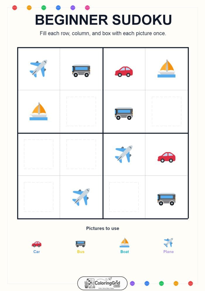 Beginner Sudoku 4x4 Puzzle 007