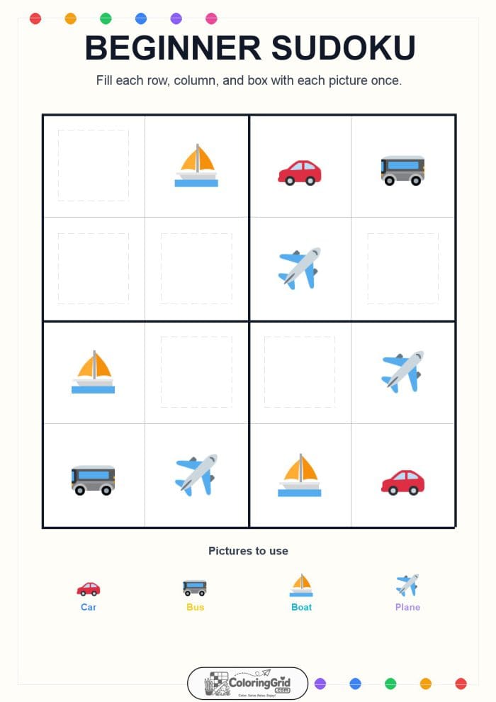 Beginner Sudoku 4x4 Puzzle 011