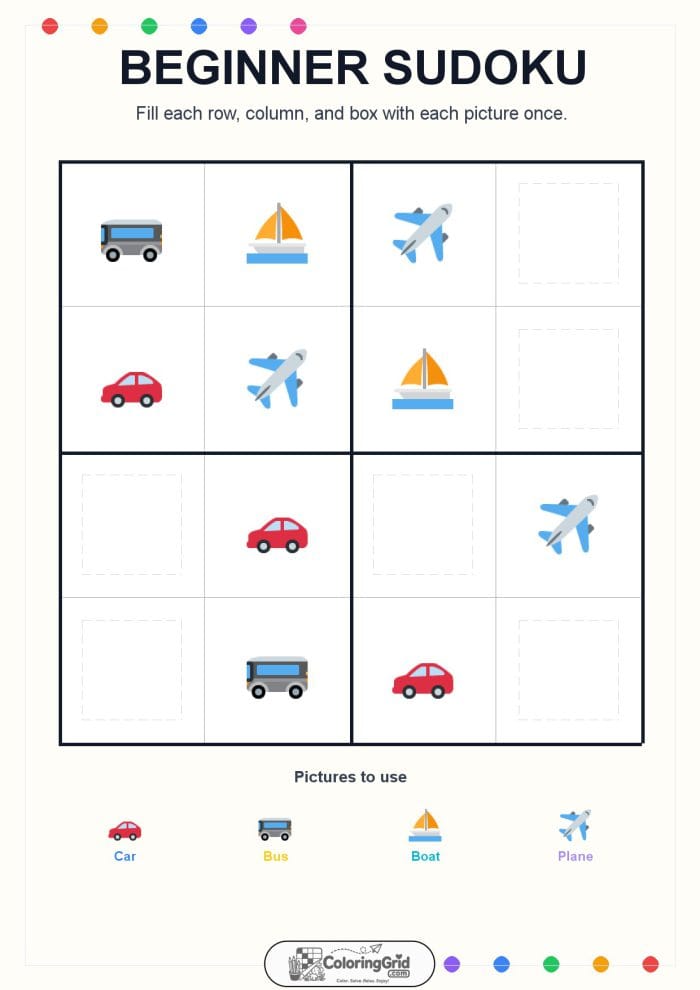 Beginner Sudoku 4x4 Puzzle 015