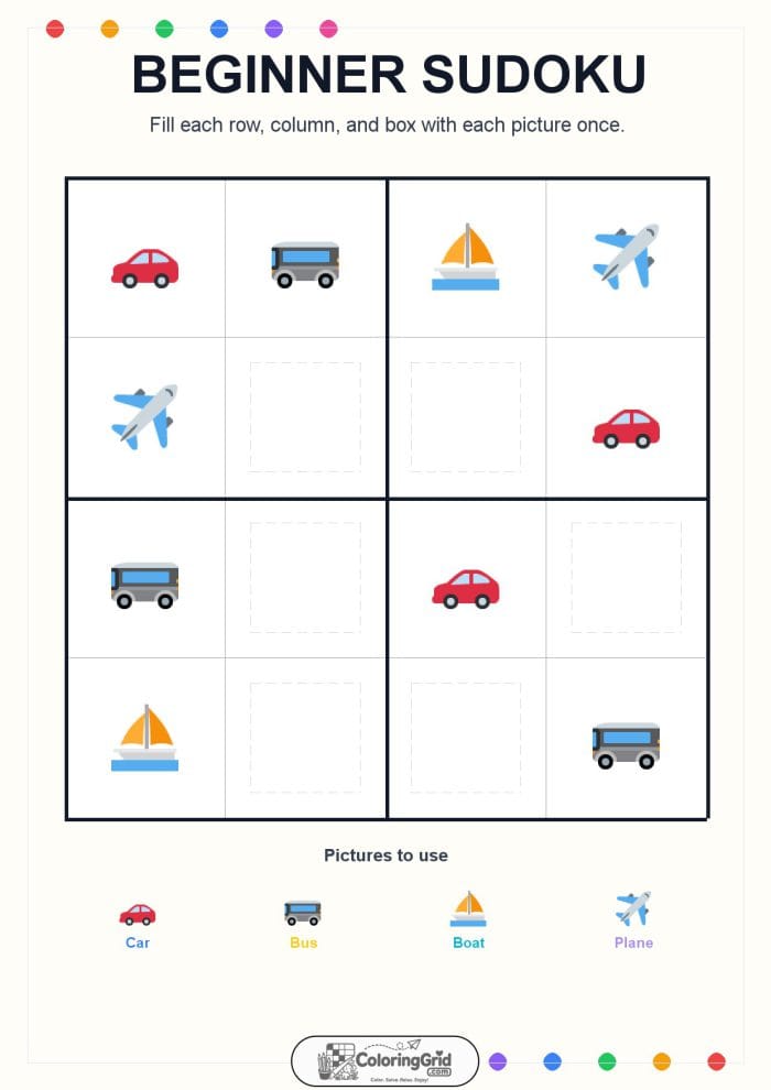 Beginner Sudoku 4x4 Puzzle 023